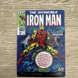 Tony Stark / The Invincible Iron Man Borderless 0392 Marvel Super Heroes MTG NM - Image 2