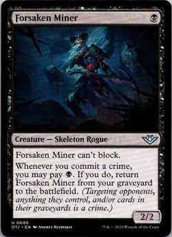 FORSAKEN MINER 88 UNCOMMON OUTLAWS OF THUNDER JUNCTION MAGIC: THE GATHERING LP - Image 1