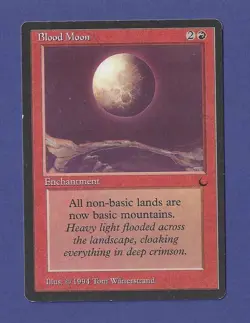 1994 Magic the Gathering - Blood Moon - The Dark MTG - Image 1