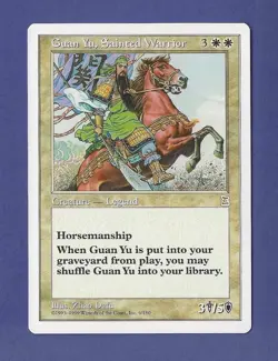 1999 Magic the Gathering - Guan Yu Sainted Warrior - Portal Three Kingdoms MTG - Image 1
