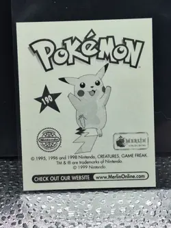 1999 #190 Venusaur Pokemon Series 1 Sticker Topps Merlin Nintendo MINT! - Image 2