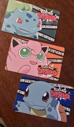 1999 Pokemon 3-Snap Station 3⅜" Jigglypuff Squirtle Bulbasaur Blockbuster - Image 2
