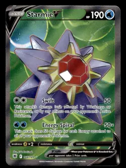 Starmie V 166/189 Ultra Rare Astral Radiance Pokemon Card - Image 2
