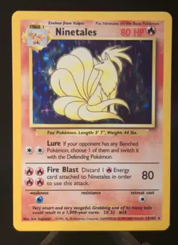 Pokemon TCG Ninetales Base Set 12/102 Holo 1999-2000 Wizards Base Set Copyright - Image 1