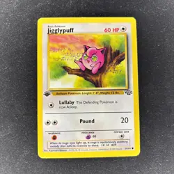 Jigglypuff 54/64 Jungle 1st Edition WOTC Pokemon Card - 1999 Vintage - LP - Image 1