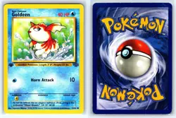 GOLDEEN 53/64 COMMON JUNGLE POKEMON 1ST EDITION HP - Image 3