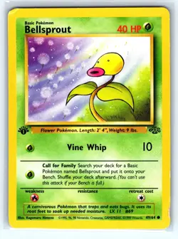 BELLSPROUT 49/64 COMMON JUNGLE POKEMON 1ST EDITION HP - Image 1