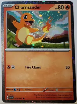 Fart Swirl 🌀 Charmander 020/217 Cosmos Holo Bleed Error Rare Pokemon TCG ✨ - Image 1