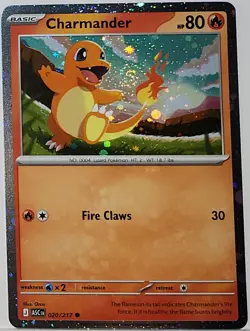 Fart Swirl 🌀 Charmander 020/217 Cosmos Holo Bleed Error Rare Pokemon TCG ✨ - Image 3
