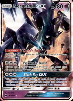 Necrozma GX 63/147 Holo GX Rare Burning Shadows Pokemon Holo Near Mint - Image 1
