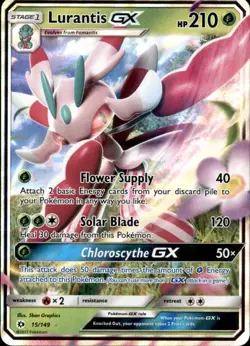 Lurantis GX 15/149 Holo Ultra Rare SM Base Set Pokemon Near Mint - Image 1