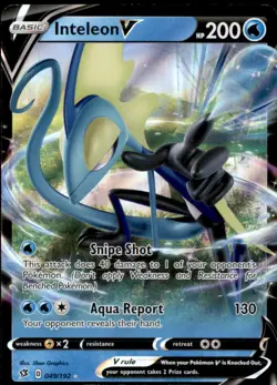 Inteleon V 049/192 Holo V Rare Rebel Clash Pokemon Holo Near Mint - Image 1