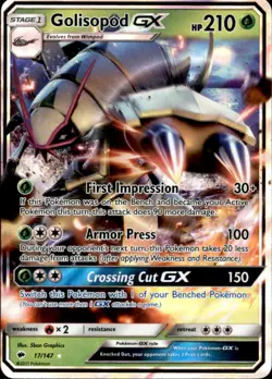 Golisopod GX 17/147 Holo GX Rare Burning Shadows Pokemon Near Mint - Image 1