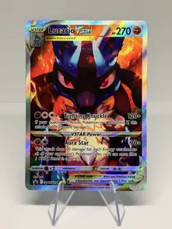 Pokemon TCG Lucario v Star SWSH291 Holo Black Star Promo NM - Image 1