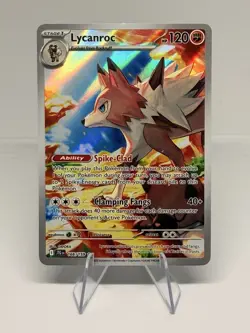 Pokemon TCG Lycanroc 166/159 Sv09 Journey Together IR Holo English - Image 1