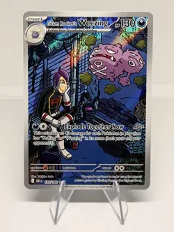 Pokemon Destined Rivals 199/182 Team Rockets Weezing Illustration Rare - Image 1