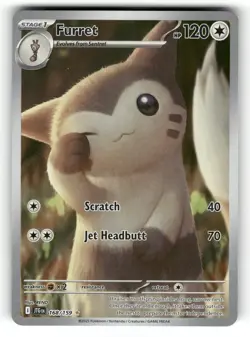 Furret NM 168/159 Holo Journey Together Pokemon Illustration Rare - Image 1