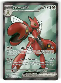 Scizor ex NM 195/162 Holo Temporal Forces Pokemon Ultra Rare - Image 1