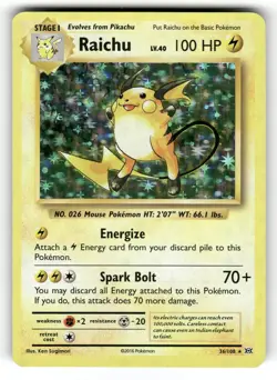 Raichu NM 36/108 Holo Evolutions Pokemon Holo Rare - Image 1