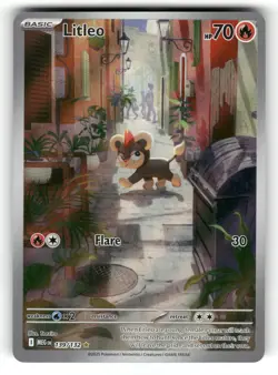 Litleo NM 139/132 Holo Mega Evolution Pokemon Illustration Rare - Image 1