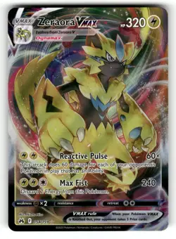 Zeraora VMAX NM 054/159 Crown Zenith Pokemon Holo VMAX Rare - Image 1