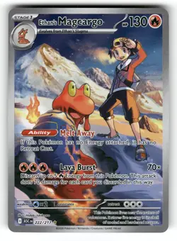 Ethan's Magcargo NM 222/217 Ascended Heroes Pokemon Illustration Rare - Image 1