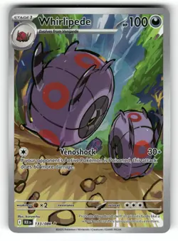 Whirlipede NM 133/086 Black Bolt Pokemon Holo Illustration Rare - Image 1