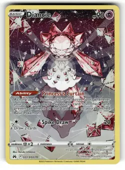 Diancie NM GG13/GG70 Holo Crown Zenith Galarian Gallery Pokemon Holo - Image 1