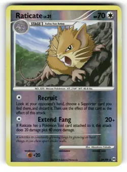Raticate LP 29/99 Reverse Holo Arceus Pokemon Rare - Image 1