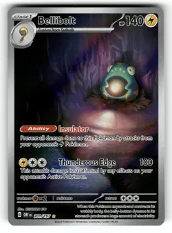 Bellibolt NM 201/197 Obsidian Flames Pokemon Illustration Rare - Image 1