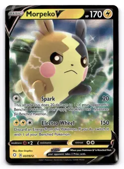 Morpeko V NM 037/072 Holo Shining Fates Pokemon Holo V Rare - Image 1