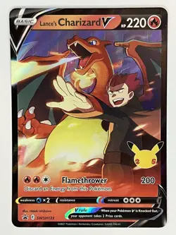 Lance's Charizard V NM SWSH133 Sword & Shield Promo Pokemon Holo Promo - Image 1