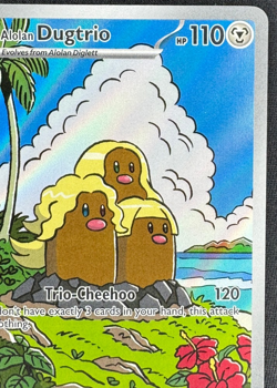 ALOLAN DUGTRIO 208/191 NM ILLUSTRATION RARE SURGING SPARKS POKEMON 2024 - Image 3