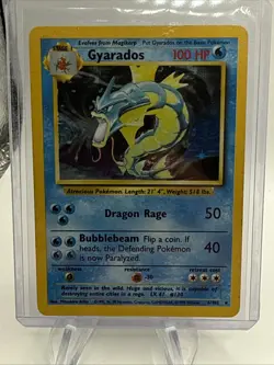 Pokemon TCG Gyarados Base Set 6/102 Holo 1999-2000 Wizards Base Set Copyright... - Image 1