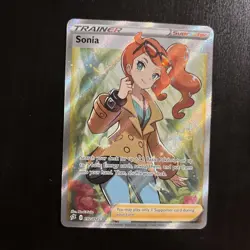 2020 Pokemon Rebel Clash Sonia Full Art Holo Trainer 192/192 - Image 1