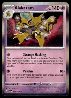 Alakazam 082/167 Rare Twilight Masquerade Pokemon Holo Near Mint - Image 1