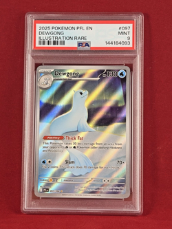 2025 Pokemon Phantasmal Flames DEWGONG Illustratin Rare Card #097 PSA 9 - Image 1