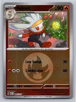 Raboot (Energy Symbol Pattern) 037/217 Ascended Heroes Pokemon Reverse Holo NM - Image 1