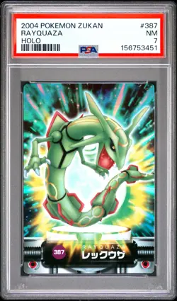 2004 Pokemon Zukan Rayquaza #387 Holo PSA 7 - Image 1