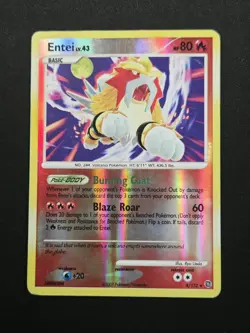 Entei 4/132 Secret Wonders Reverse Holo Rare Pokemon 2007 LP - Image 1