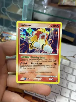 #5 Entei 4/132 Secret Wonders 2007 Holo Rare CRACKED ICE Pokemon Card - Image 3