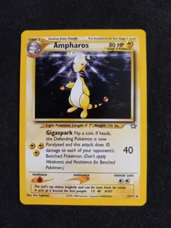 Pokemon TCG Ampharos 1/111 Neo Genesis Unlimited Holo Rare - Image 3