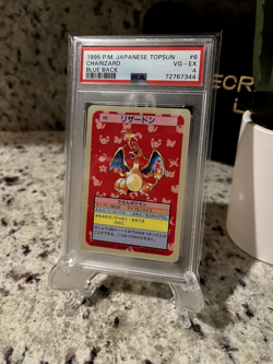 1995 Pokemon Japanese Topsun Charizard Blue Back #006 PSA VG-EX 4 Vintage Rare - Image 1