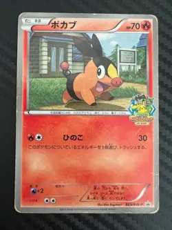 Pokemon TCG Japanese Tepig Non-Holo Promo 035/BW-P DMG - Image 1