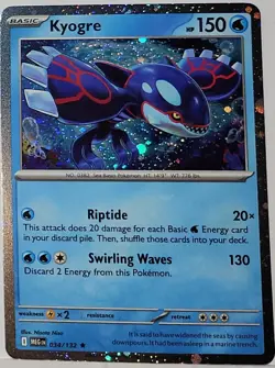 Swirl 🌀 Kyogre 034/132 Cosmos Holo Bleed Error Rare Pokemon TCG ✨ - Image 1