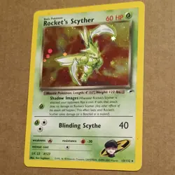 Rocket's Scyther 013/132 Pokemon Gym Heroes Holo - Image 3
