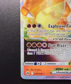 Charizard VSTAR 019/159 Crown Zenith Ultra Rare Holo Pokemon Card LP - Image 5