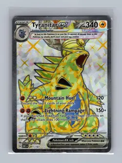 Tyranitar ex 211/197 Ultra Rare Obsidian Flames Pokemon Holo Heavily Played - Image 1
