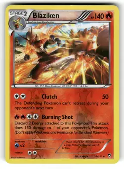 Blaziken LP 14/111 Reverse Holo Furious Fists Pokemon Holo Rare - Image 1
