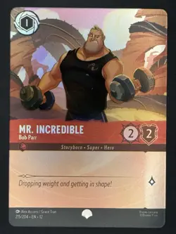 Mr. Incredible Bob Parr 215/204 Epic Holofoil Wilds Unknown NM Disney Lorcana - Image 2